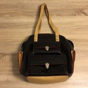 NWOT Arcadia Genuine Patent Leather Bag